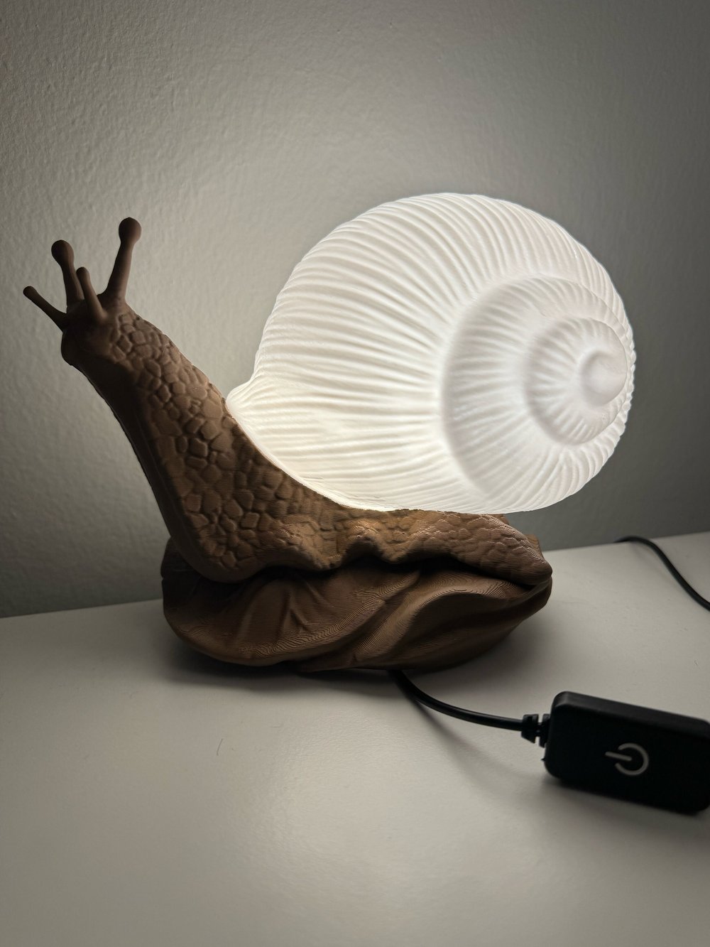 Image of Bright Snail Desk Lamp - Night Light, Vibrant Home Decor, Bedside Lamp, Nature, office decoration...