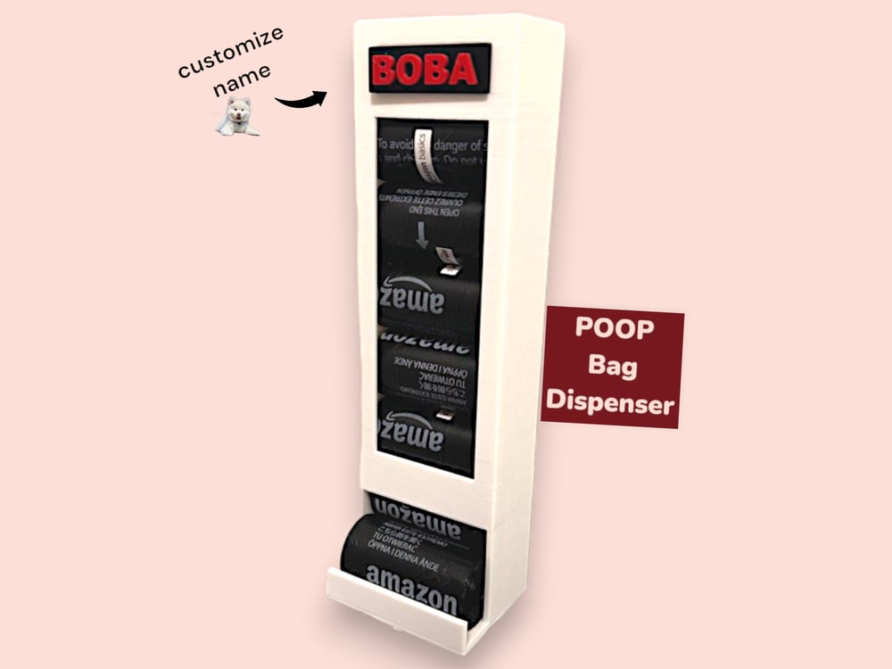 Image of Single Stack Dog poop waste bag dispenser holder wall mounted (No Drill required, Comes w/ 3M com...