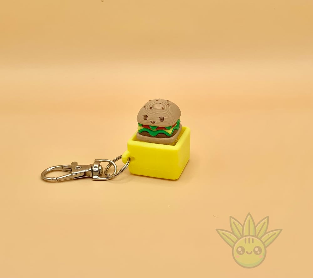 Image of Burger and Fries  Fidget Combo Clicky Switch tactile mechanical keyboard keycap | Button Clicker ...