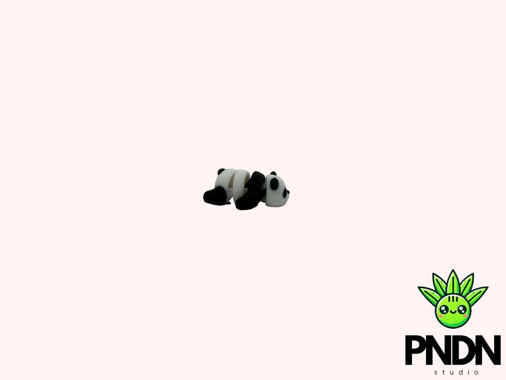 Image of Panda - Tiny Fidget/Articulate Flexi Toy Keychain Adorable 3D Printed - Cute, Durable, and Eco-Fr...