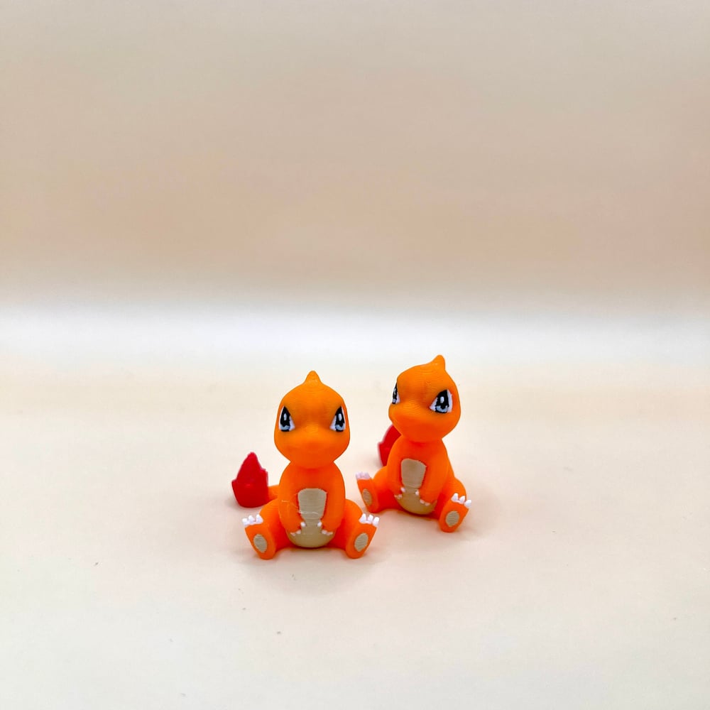 Image of Charmeleon Minifigure 3D printed (Mini - 1 Inch) Pokemon Collectible