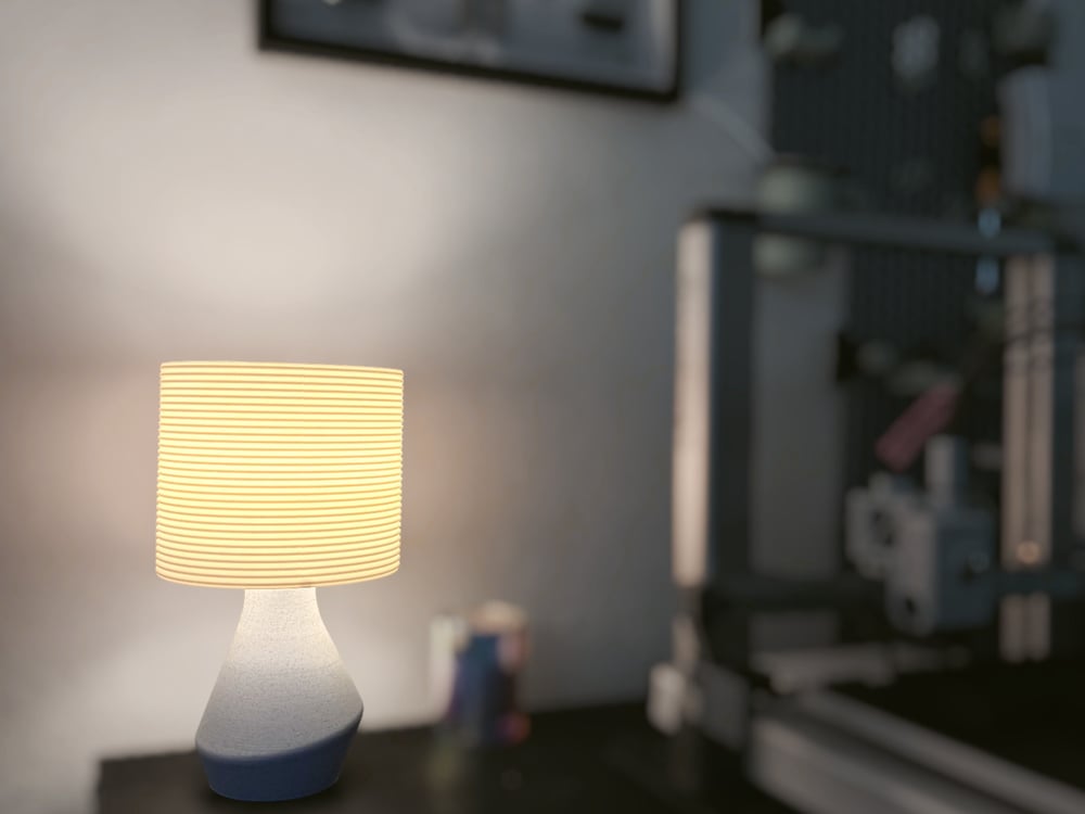 Image of Modern Tilt Desk Lamp - Unique Bedside Lamp for Living Room, Home Decor, Office Decor - 3D Printe...