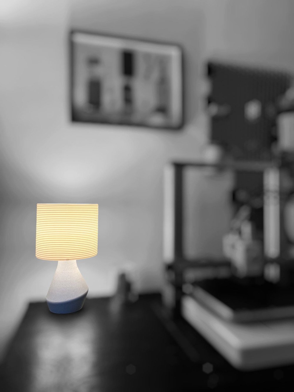 Image of Modern Tilt Desk Lamp - Unique Bedside Lamp for Living Room, Home Decor, Office Decor - 3D Printe...