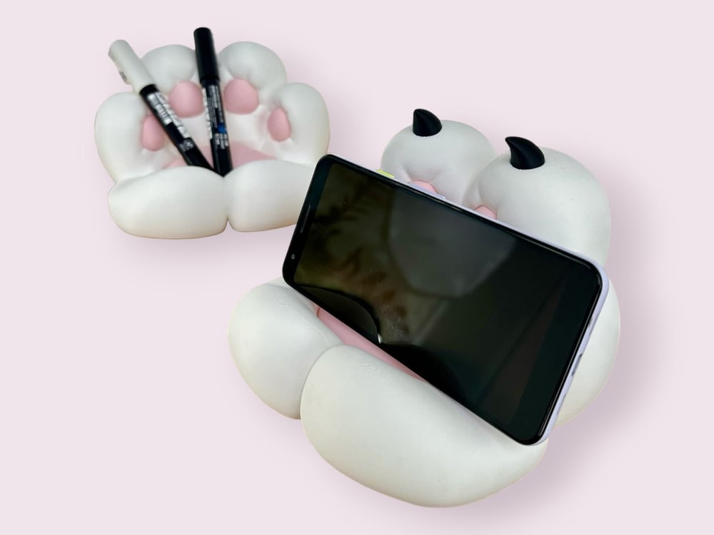 Image of Kawaii Cat Paw Tray - Charming Kitty Paw Dish, Cute Cat Lover Gift, Kitten Paw Plate, Unique Jewe...