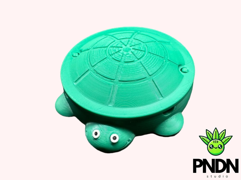 Image of Mini Turtle Sandbox with moldable (no mess) Sand and Lid and mini tools Desk Toy, Stress Relief, ...