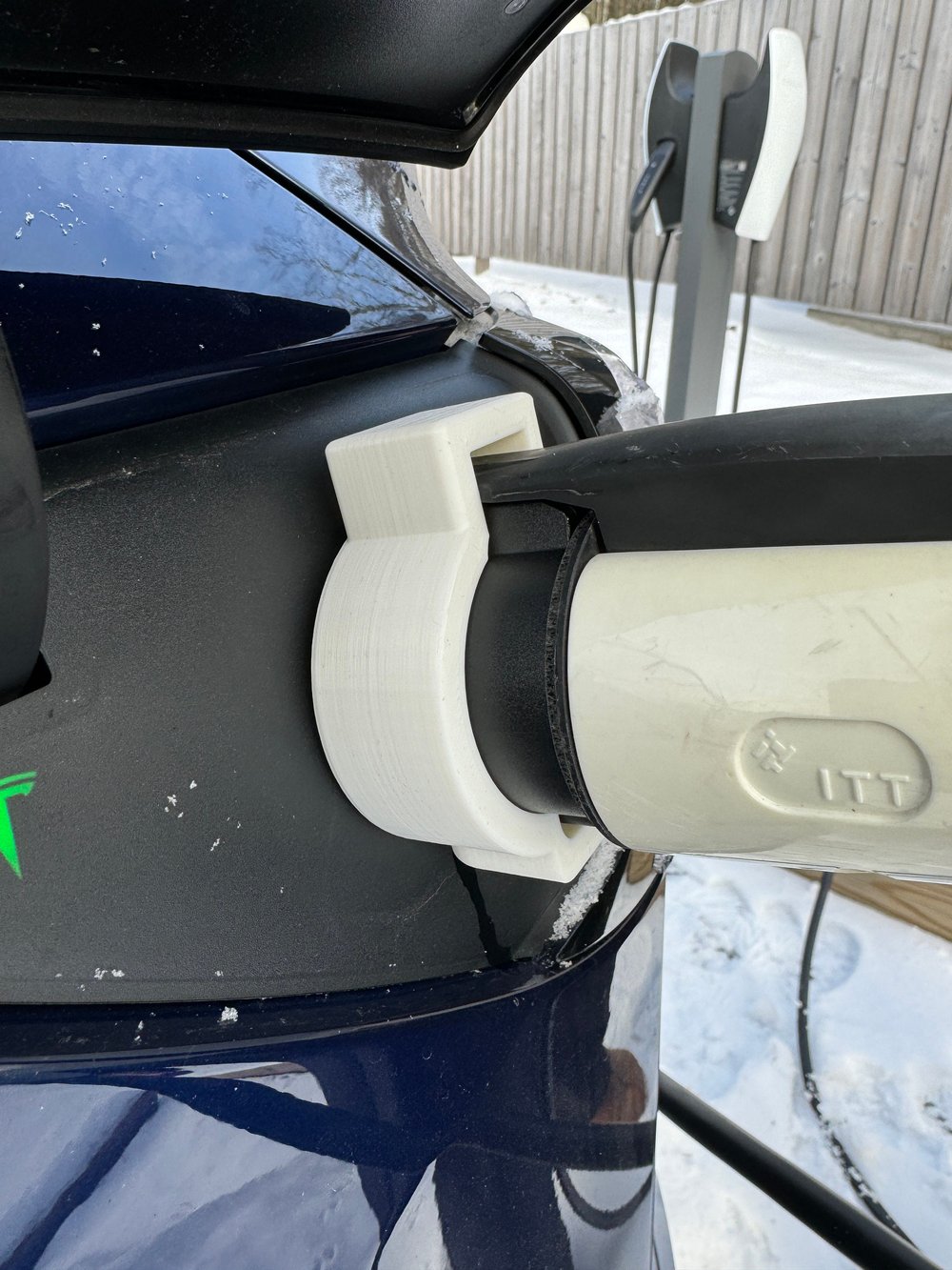 Image of Tesla Model 3/Y J1772 Lock Ring - Secure Charging Adapter, Anti-Disconnect, Durable PETG, Easy Fi...