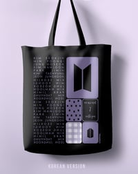 Image 3 of BTS themed cotton bags