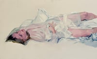 Study of girl in the white bed