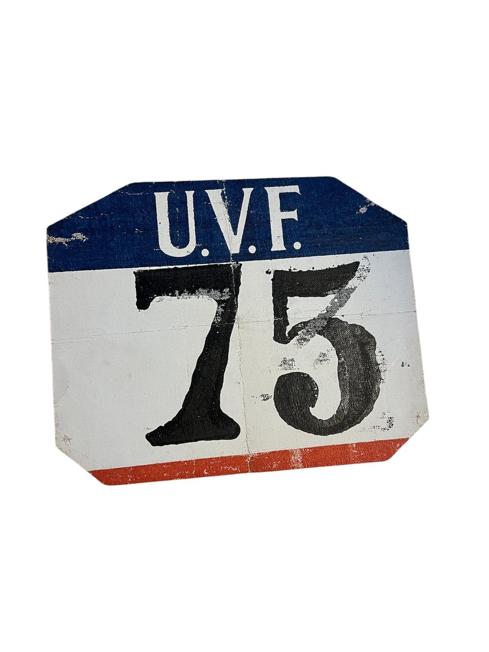 Vintage cycling race number from the Union Cycliste Vélocipèdique circa 1930s