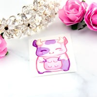 Image 2 of Pastel Pink Cow Sticker