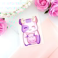 Image 1 of Pastel Pink Cow Sticker