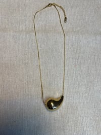 Image 1 of Stainless Steel Necklace Waterdrop Necklace Gold