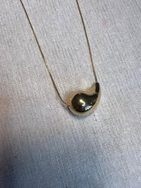 Image 2 of Stainless Steel Necklace Waterdrop Necklace Gold