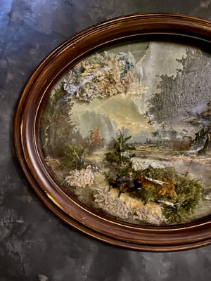 Image of horse and hound diorama