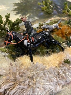 Image of horse and hound diorama