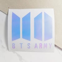 Image 2 of BTS + ARMY Logo Vinyl Decal Set