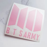 Image 5 of BTS + ARMY Logo Vinyl Decal Set