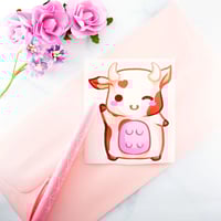 Image 1 of kawaii chocolate cow sticker