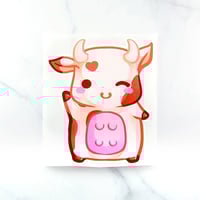 Image 3 of kawaii chocolate cow sticker