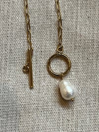 Image 2 of Stainless Steel Necklace Pearl