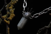 Image 1 of Dead Good jackdaw claw and moonstone amulet 