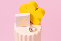 Image 2 of Sterling Silver Signet Ring With Golden Moon