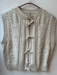 Image 1 of Knitted Sweater Vest Beige