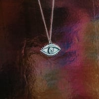 Image 4 of Large Silver Evil Eye Pendant