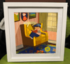 "reading nook" 12x12 archival print, framed