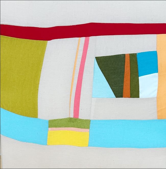 "improv quilt 2" // 12x12 stretched "canvas" cotton improv quilt