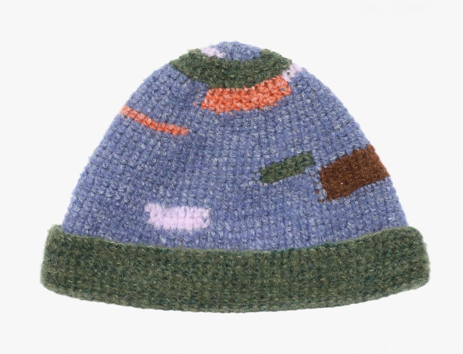 Image of BLUE AND GREEN ALPACA CAP