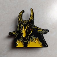 Bathory pin (yellow goat)