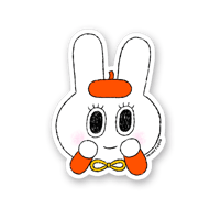 Image 1 of Beret Bunny Sticker