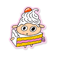 Image 1 of Confused Cake Sticker