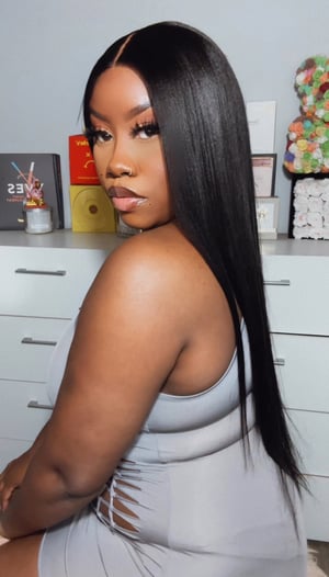Image of 7x5 Silk Yaki Straight Closure Wig in 24”