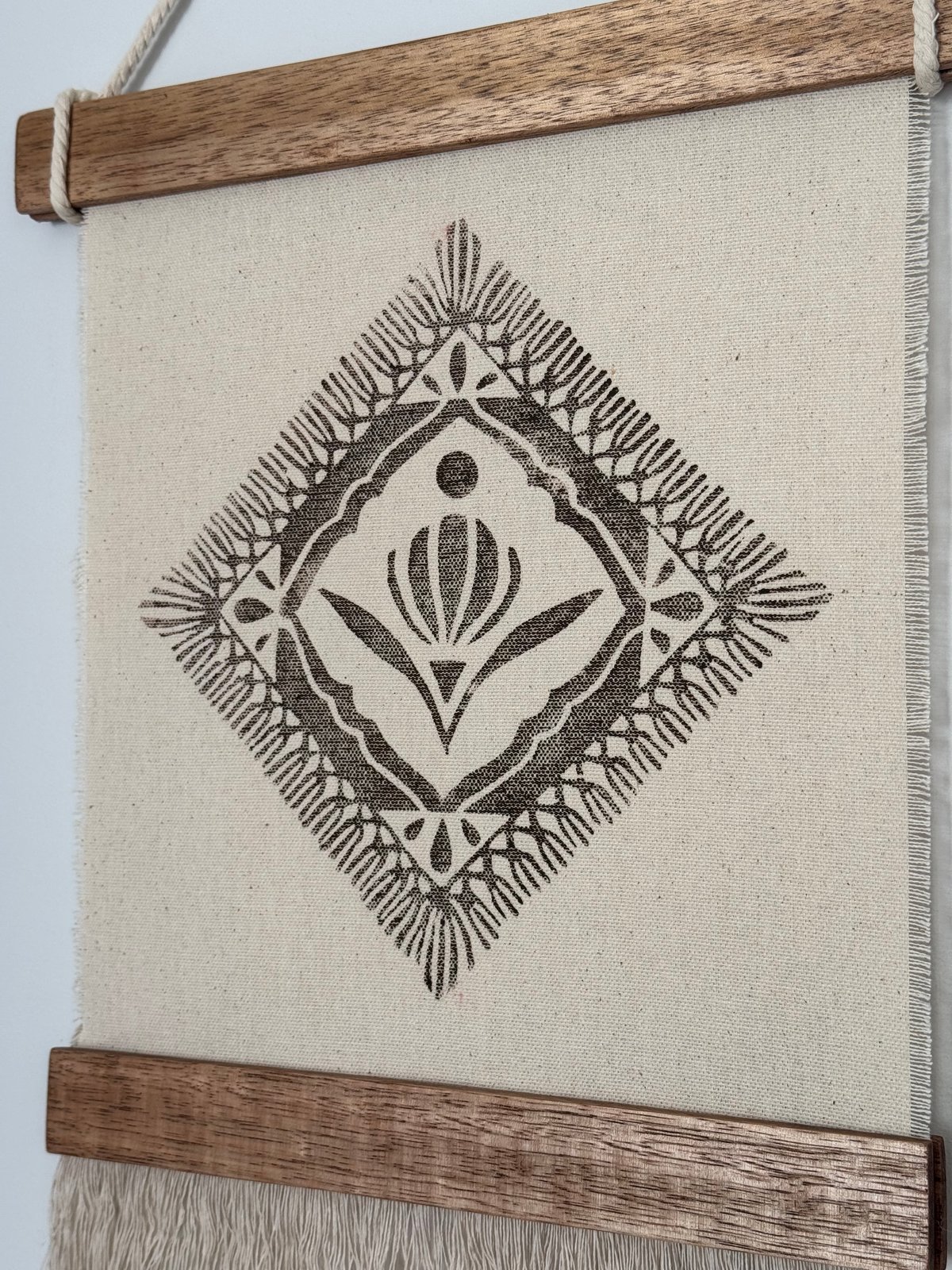 brown tapestry hanging