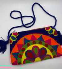 Image 2 of Envelope Purse Wayuu (Orange & Blue)