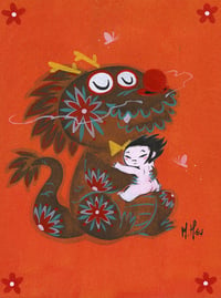 Image 1 of 'Year of the Dragon- Hugs' Original Painting