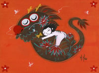 Image 1 of 'Year of the Dragon- Cuddles' Original Painting