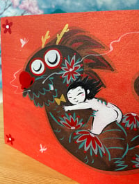 Image 2 of 'Year of the Dragon- Cuddles' Original Painting