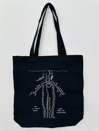 Image 1 of Black canvas Planta humana tote bag