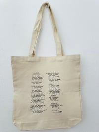 Image 2 of Canvas tote bag tengo serios poemas