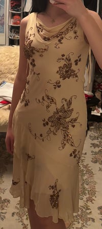 Image 11 of sequinned silk dress