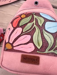 Image 3 of Groovy Floral Wrangler Bag in Cotton Candy