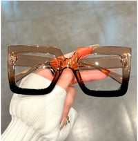 Trendy Brown & Black Clear Frames