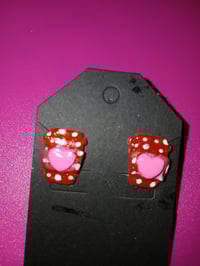 Valentine coffee cup earrings