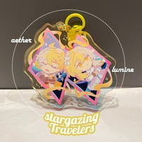 Image 1 of [Genshin] Twin Traveler Keychain