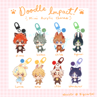 Image 1 of [Pre-order] Genshin impact mini pompom charms