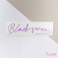 Image 3 of Handwritten "black swan" Decal