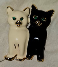 Image 1 of Enamel Cat Brooch 